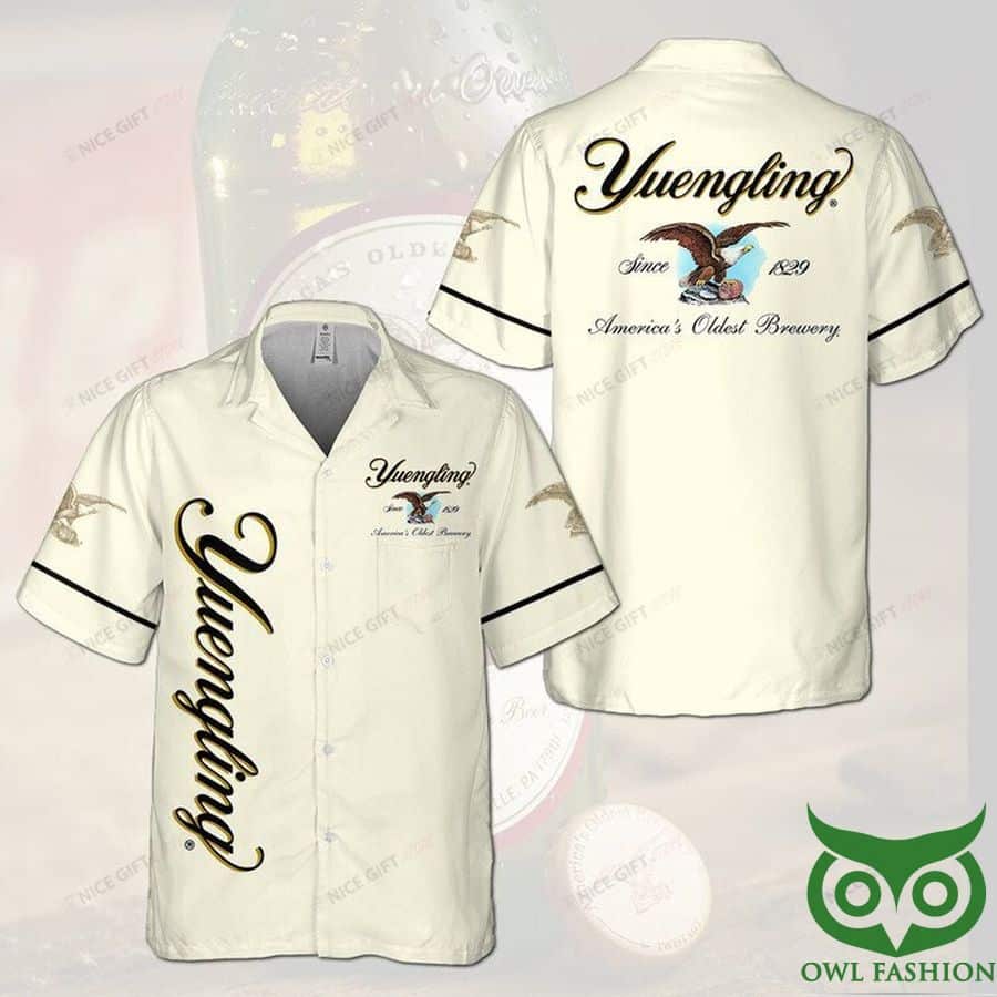 Yuengling Ivory White Hawaiian Shirt 1